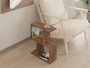 Hanah Home Mesa Auxiliar Pino Atlántico Diseño Escandinavo 45x51.4x17 cm